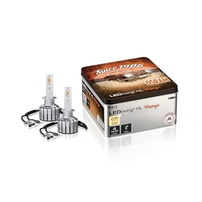 Image of OSRAM LEDriving HL VINTAGE, ≜H1, LED High/Low Beam Lamps, Off road only, non ECE, 2700K, metal box (2 lamps)
