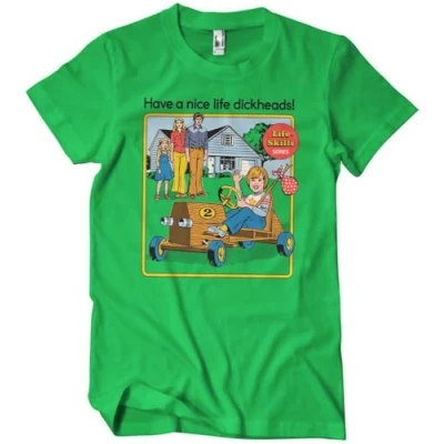 Image of Steven Rhodes Have A Nice Life D*Ckheads T Shirt Green, L