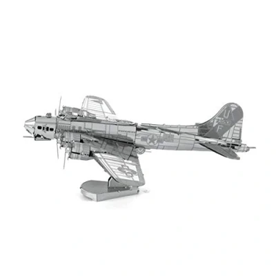 Image of Fascinations MMS091 Metal Earth 502489 B 17 Flying Fortress Laser Cut 3D Construction Kit Model Puzzle 2 Boards from 14 Years