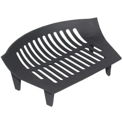 Image of Inglenook 4.86kg 16inch Heavy Duty Cast Iron Fireside Log Coal Fire Grate, Black