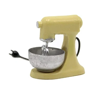 Image of Melody Jane Dolls House Food Mixer Cream Modern Miniature Kitchen Accessory 1:12 Scale