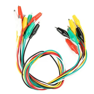 Image of 10Pcs Double Ended Clips 50cm Colorful Testing Wire Clip Diameter 2.5 mm/0.1in