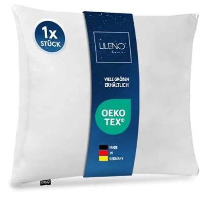 Image of LILENO HOME Microfibre cushion 80 x cm deluxe (1200 g filling) [set of 1] washable up to 95 degrees with zip pillow as filling for bed decorative sofa