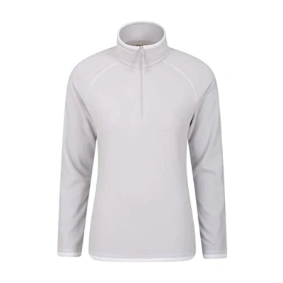 Image of Mountain Warehouse Montana Womens Microfleece Breathable Ladies Sweater, Quick Drying Pullover, Warm Fleece Jacket, Half Zip for Spring Summer, Travelling, Outdoors Grey 6