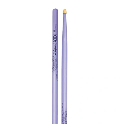Image of Zildjian Avedis Company Limited Edition 400th Anniversary 5AW Acorn Tip Drumsticks, Purple (Z5AACP 400)