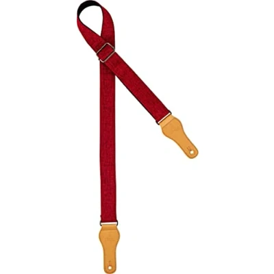 Image of Ortega Guitars Adjustable Ukulele Strap Casual Series Cotton, Red (OCS 250U)