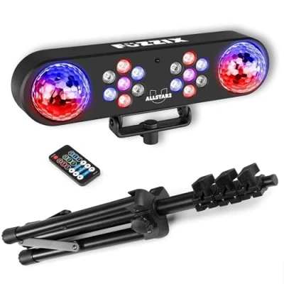 Image of Fuzzix Allstar2 LED Disco Party Light Effect with Stand Vibrant DJ Lights for Indoor Disco, Parties &amp; Events, Lights, PAR Bars, Wash Stand,