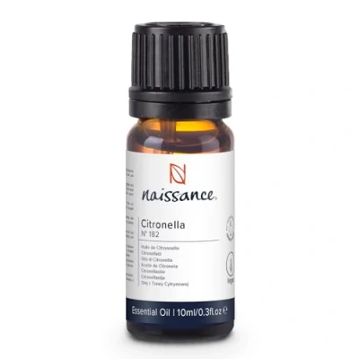 Image of Naissance Citronella Essential Oil (No. 182) 10ml Pure, Natural, and Undiluted for Aromatherapy, Massage Blend &amp; Diffusers Calming Refreshing Aroma