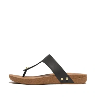 Image of Iqushion Leather Women&#039;s Toe Post Sandals