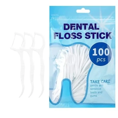 Image of OOBRAN Dental Floss 100 Pcs Toothpick,Teeth Stick,Tooth Picks,Floss Picks,Teeth Cleaning (Original, pcs)