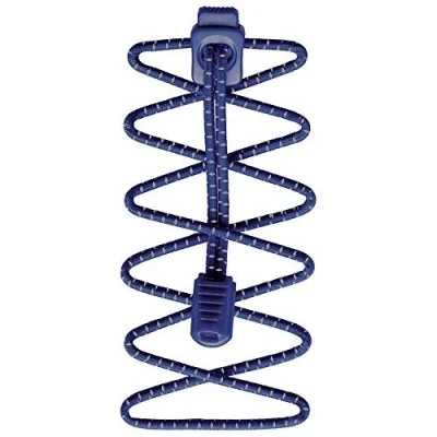 Image of Nathan Unisex&#039;s Run Laces, Reflective Surf The Web Blue, One Size