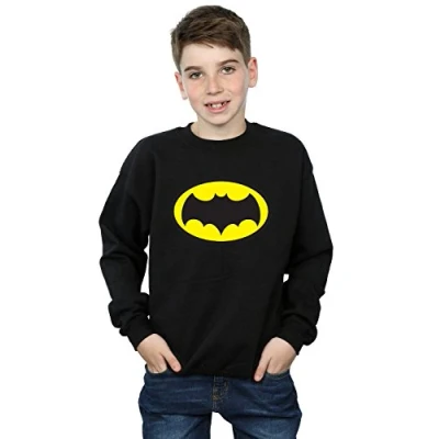 Image of DC Comics Boys Batman TV Series Logo Sweatshirt Black 12 13 Years