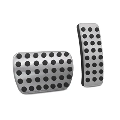 Image of Steel Accelerator Brake Gas Pedal Pads Cover Compatible for Mercedes Benz A B M R CLA GL GLA Class ML 350 450 550 W176 W117 X156 Parts No Drill