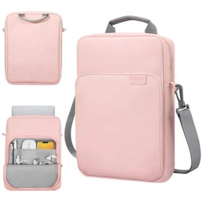 Image of TiMOVO 9 11 Inch Tablet Sleeve Bag with Shoulder Strap for iPad 10th Gen. 10.9&quot;, 9th/8th/7th 10.2&quot;, Air 11/Air 5th/4th 10.9&quot;,Galaxy Tab A9+/A9 Plus 11&quot;, Pink