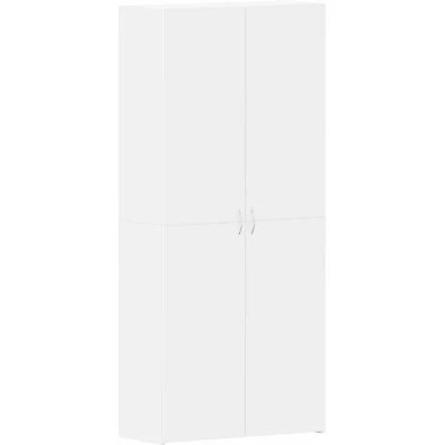 Image of vidaXL Shoe Cabinet White 80x35.5x180 cm Engineered Wood