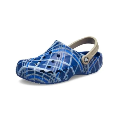 Image of Crocs Unisex Baya Graphic Clog, Blue Jean, 4 UK