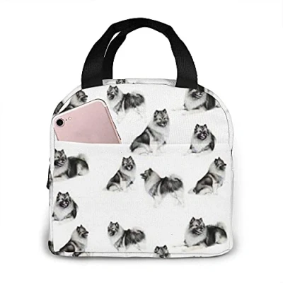 Image of Lunch Bag Keeshonds Tote Boxes Reusable Insulated Cooler Water Resistant Thermal Meal Snack