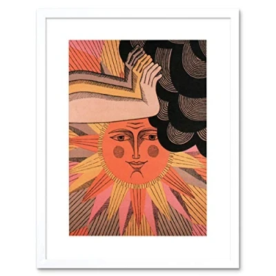 Image of Wee Blue Coo Political USSR Soviet Communism Sun Cloud World Peace Framed Wall Art Print