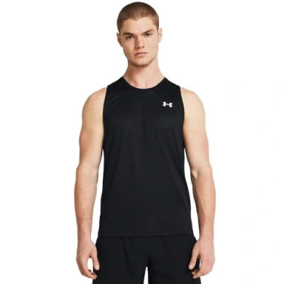 Image of Under Armour Mens UA Tech Tank Top, Lightweight Sports Top for Men, Men&#039;s Sleeveless Running Black