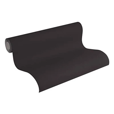 Image of A.S. Création Michalsky Living Non Woven Wallpaper Dream Again Plain 10.05 m x 53 cm Black Made in Germany 365045 36504 5