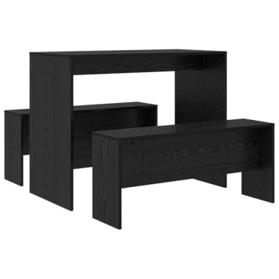 Image of vidaXL 2 pcs Black oak Engineered Wood