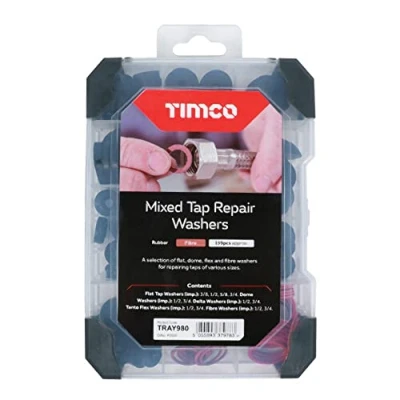 Image of TIMCO Tap Repair Washers Mixed Tray 159pcs