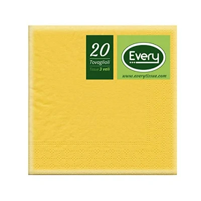 Image of Every E243 02 Tissue Napkin, Paper, Yellow, 24 x 0.54 cm, 20 units