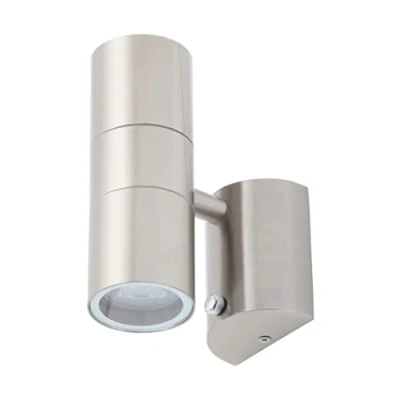 Image of Zinc ZN 34022 SST Leto Double Wall Light, photocell, Stainless Steel