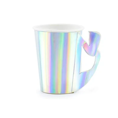 Image of wYw Set Of 6 Premium Mermaid Party Collection Paper Cups, 220 ml (7.44 oz)