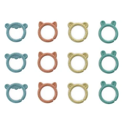 Image of Ingenuity Sheppy&#039;s Squad Toy Links for Newborn and Up, 12 Links, Plant Based BPA Free Materials, Multi Texture
