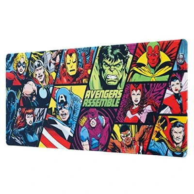 Image of Grupo Erik Marvel Avengers Assemble XXL Mouse Mat Desk Pad 31.5&quot; x 13.78&quot; Non Slip Rubber Base Pad, Gaming Keyboard Gifts