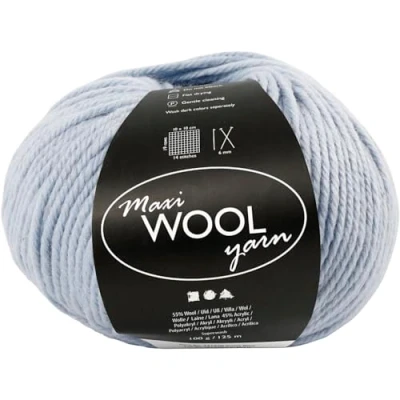 Image of Wool, dust blue, length: 125 m, 100 g/1 ball