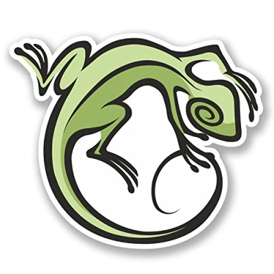 Image of 2 x 10cm Gecko Lizard Vinyl Sticker Bike Laptop Car Helmet Mexico Fun #5252 (10cm Wide 8.5cm Tall)
