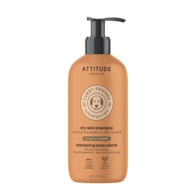 Image of ATTITUDE Dry Skin Soothing Shampoo for Cat &amp; Dog, Plant and Mineral Based Ingredients, Vegan, Lavender, 473 mL