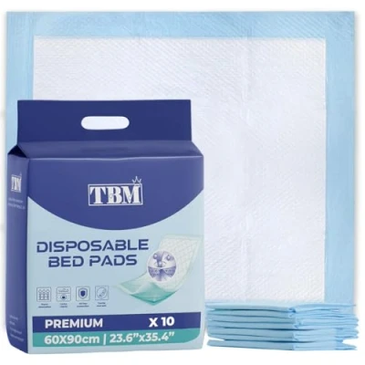 Image of TBM 10 x Disposable Incontinence Bed Pads 60 90 Absorbent Underpads, Mats, Pads, sheets, Premium Sheets