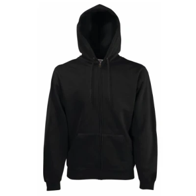 Image of Fruit of the Loom Men&#039;s Pull over Classic Hooded Sweat, Black, Medium B