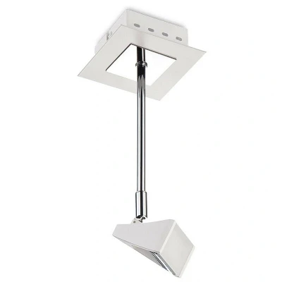 Image of Filippo Telescopic Spot Light 1 5W 3000K, 450lm, Matt White/Polished Chrome
