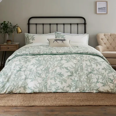 Image of Sanderson Options Farthing Wood Cover Set Double Green