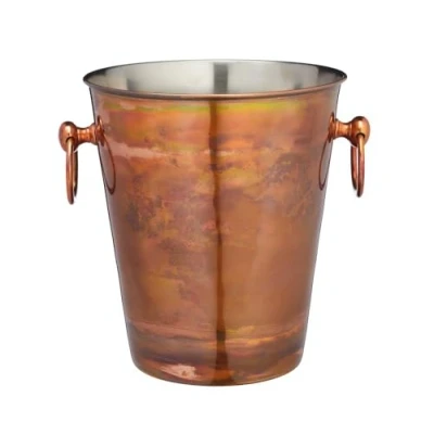 Image of BarCraft Swirling Copper Finish Champagne Bucket