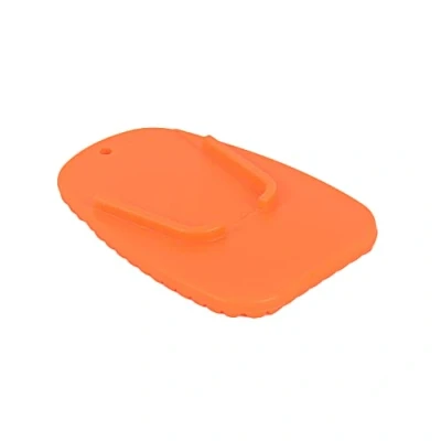 Image of Oldbones Motorbike Side Stand Pad,1 Piece Plate Pad Motorcycle Kickstand Fit for Small Kickstand,Motorcycle Snow Slippery Road,Hot Pavement, Grass, Soft Ground (Orange)