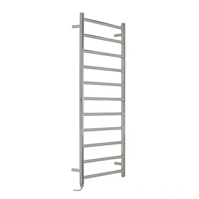 Image of Milano Esk 300W Chrome Flat Stainless Steel Electric Heated Towel Rail 1200mm x 500mm