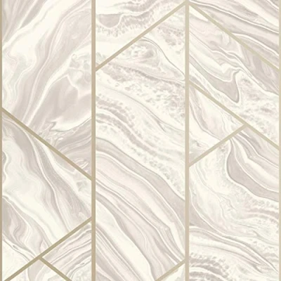 Image of Marble Geometric Glitter Wallpaper Blush Rasch 310917