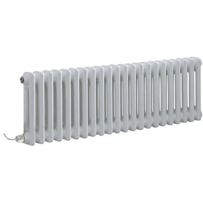 Image of Milano Windsor 800W White Cast Iron Style Horizontal Double Column Electric Radiator 300mm x 1010mm