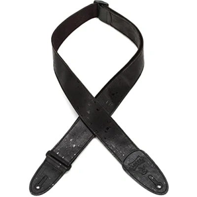Image of Levy&#039;s MX8 BLK Natural Cork on Black Cotton Webbing w Ends 2&quot;