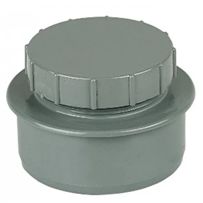 Image of FLOPLAST 110mm Soil Screwed Access Cap Grey