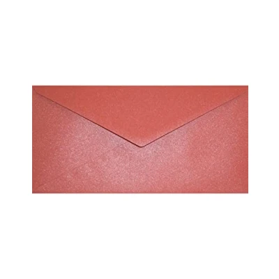 Image of Netuno 100 Long red Pearlescent envelopes DIN DL 110x220mm 8.66x4.33 inches 120gsm Aster Metallic Ruby gummed Pointed Flap no Window for Wedding Invitations Greeting Cards RSVP Christmas brochures