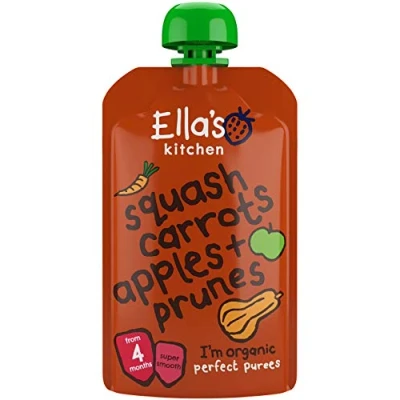 Image of Ella&#039;s Kitchen Organic Squash, Carrots, Apple &amp; Prunes 7x120g