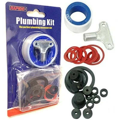 Image of 32 PC TAP LEAKS Repair KIT Sinks Baths Kitchen Pipe Joints Seals Key Tape O Ring..