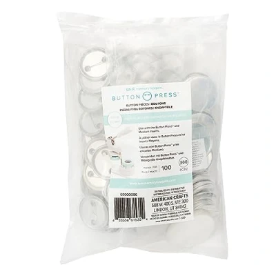 Image of We R Memory Keepers Medium Button Press Refill (37mm), 100 pack, Create DIY Custom Buttons for Backpacks, Purses, Bags, Pins, Badges, Keychains, and More