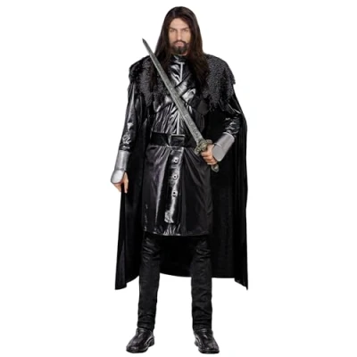 Image of &quot;DARK KNIGHT&quot; (coat with arm guards &amp; cape, belt) (XL)